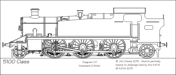 Sketch of GWR 5100 Class