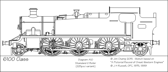 Sketch of GWR 6100 Class