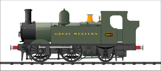 Sketch of Fictional GWR 0-4-2T