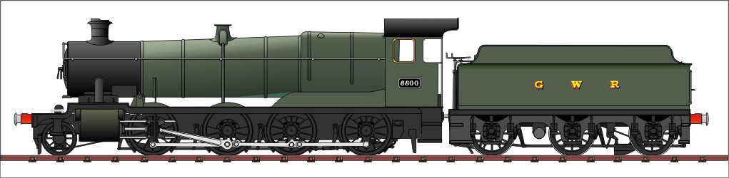 Sketch of Fictional GWR 2-8-0