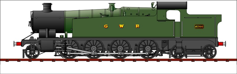 Sketch of very Fictional GWR 2-8-4T