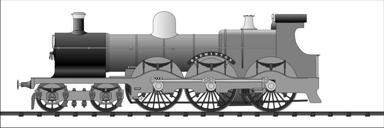 Sketch of Fictional 19thC GWR 4-6-0