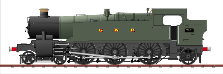 Sketch of Fictional GWR 4-6-2T