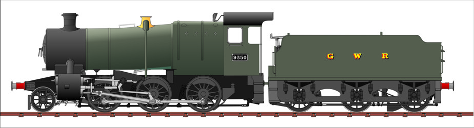 Sketch of Fictional GWR 2-6-0