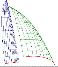 Graphic - Computer wire frame image of Cherub Rig.