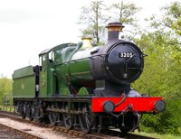 GWR 3205 at the Bluebell
				Railway